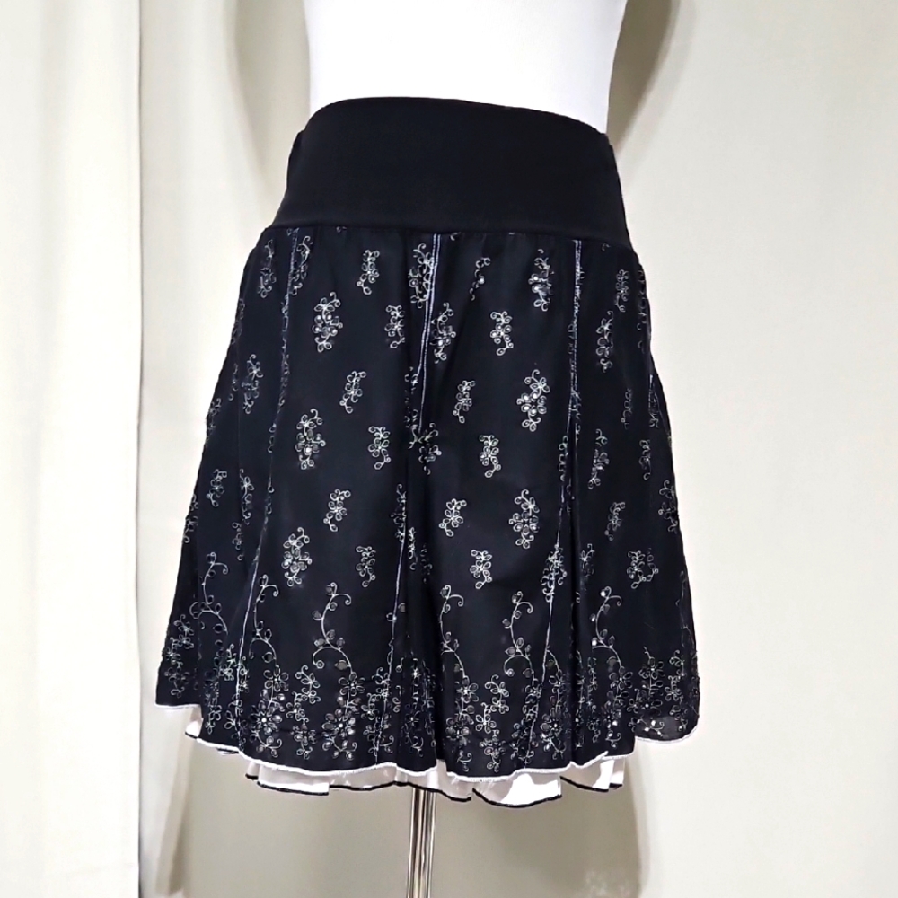 Drop Waist Lined Skirt